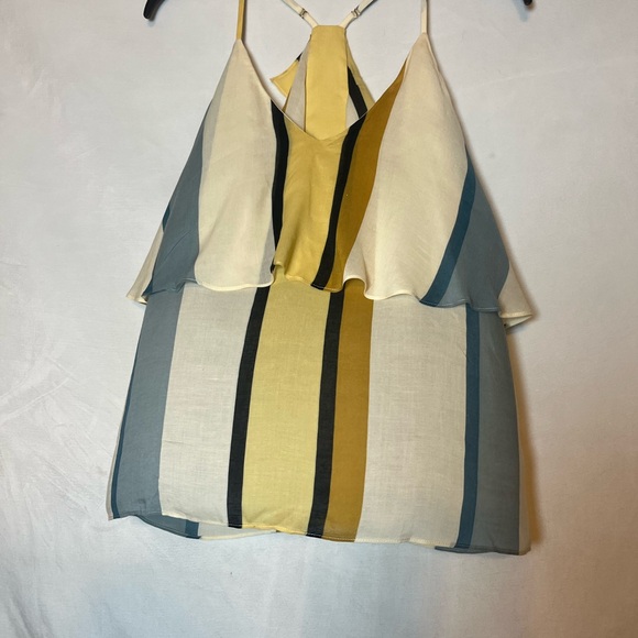 Amanda Uprichard Yellow and Black Striped Top. Size S - Picture 2 of 4